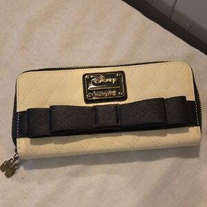 Loungefly Cream and Black Disney Princess Quilted Wallet NWOT